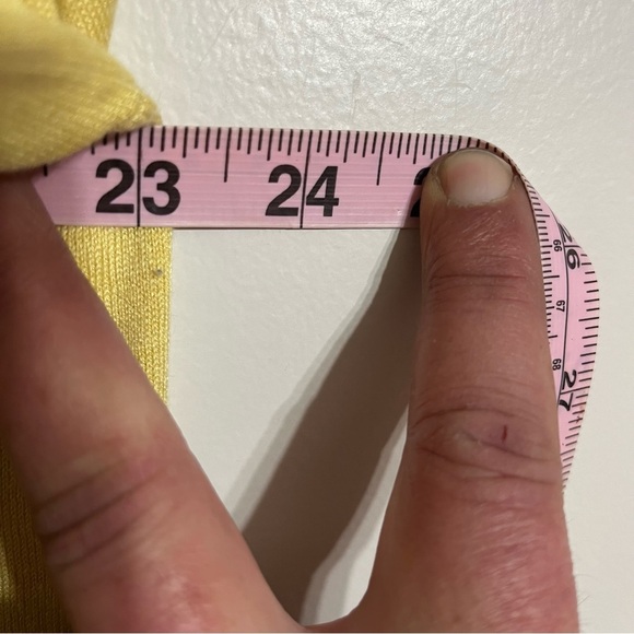 BOBBY JONES Collection Lightweight Mens V Neck Size M Silk Cashmere Blend Yellow - Picture 6 of 8